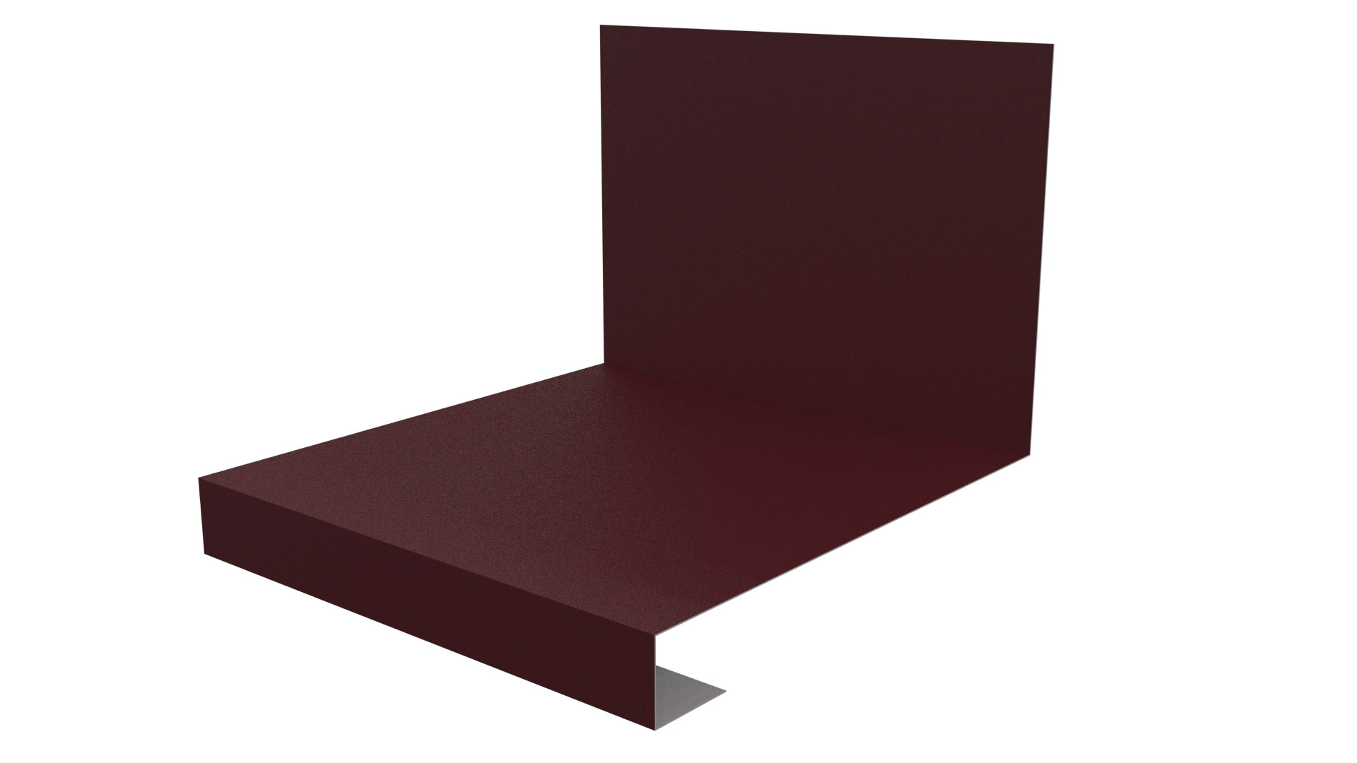 Планка примыкания нижняя к трубе фальц 140x200 мм, 3005 винно-красный матовый