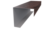 Декоративная накладка угловая 20x60x60x20 мм, Морёный дуб 3D