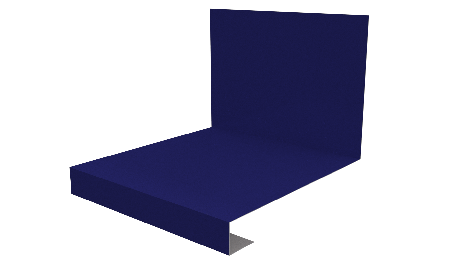 Планка примыкания нижняя к трубе фальц 140x200 мм, 5002 ультрамариново-синий глянцевый