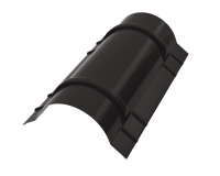 Конёк круглый R110x2000 мм, 8019 серо-коричневый глянцевый