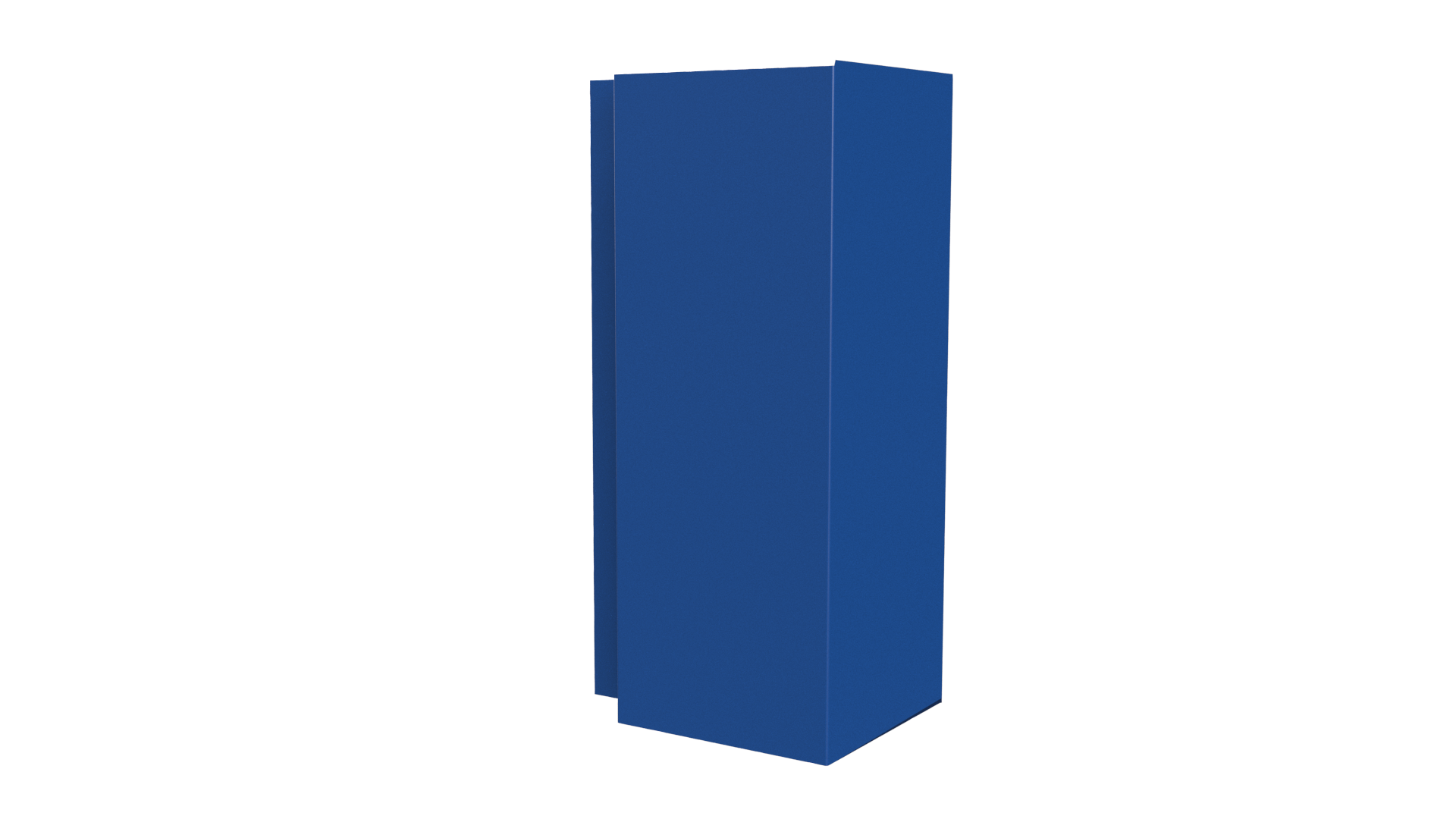 Планка угла наружного сложная 75x75x2000 мм, 5005 сигнальный синий глянцевый