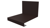 Планка примыкания нижняя к трубе фальц 140x200 мм, 8017 шоколадно-коричневый PUR Pruf