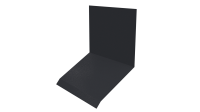 Планка примыкания верхняя к стене фальц 150x130x20 мм, 7024 графитовый серый глянцевый