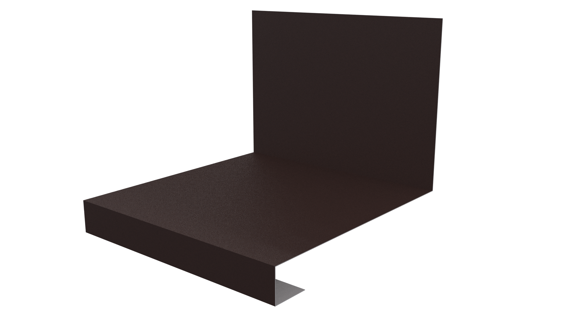 Планка примыкания нижняя к трубе фальц 140x200 мм, 8017 шоколадно-коричневый матовый
