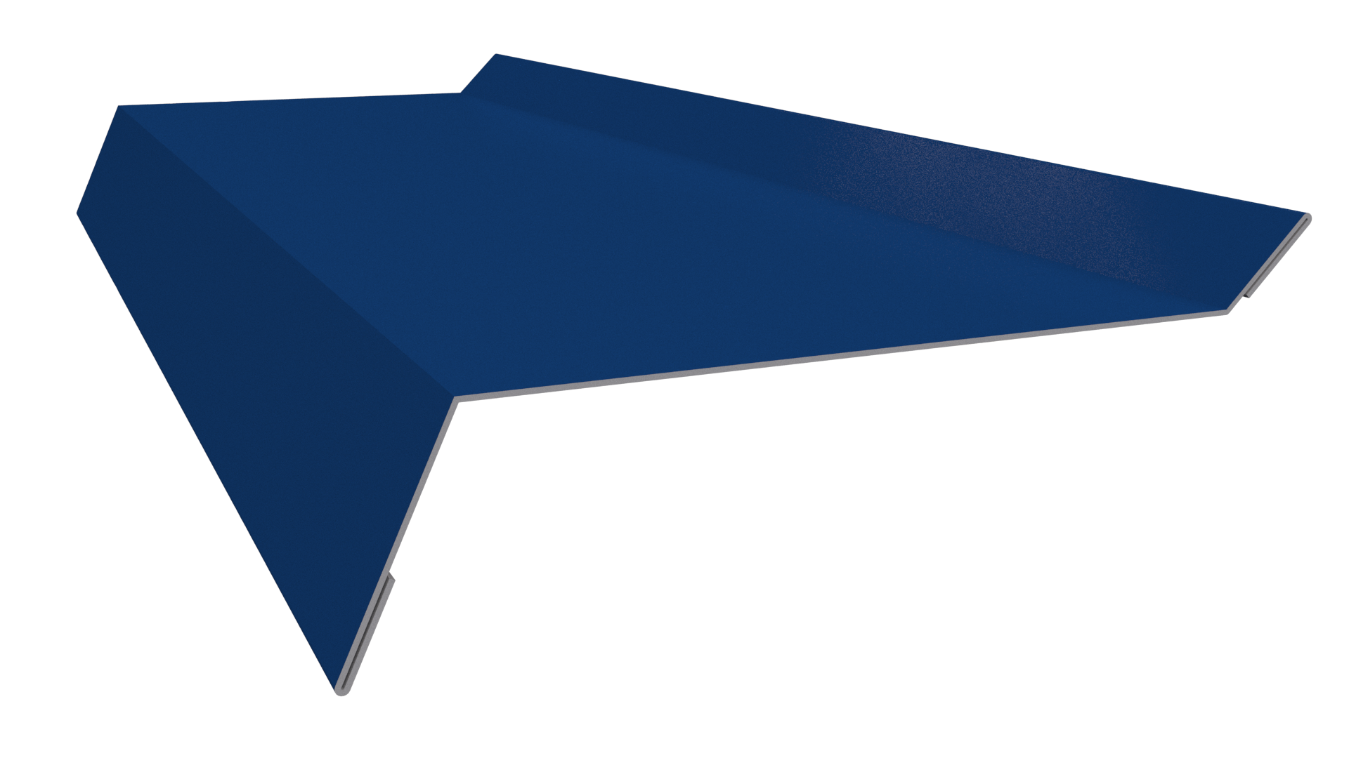 Планка примыкания в штробу 20x60x10 мм, 5005 сигнальный синий глянцевый