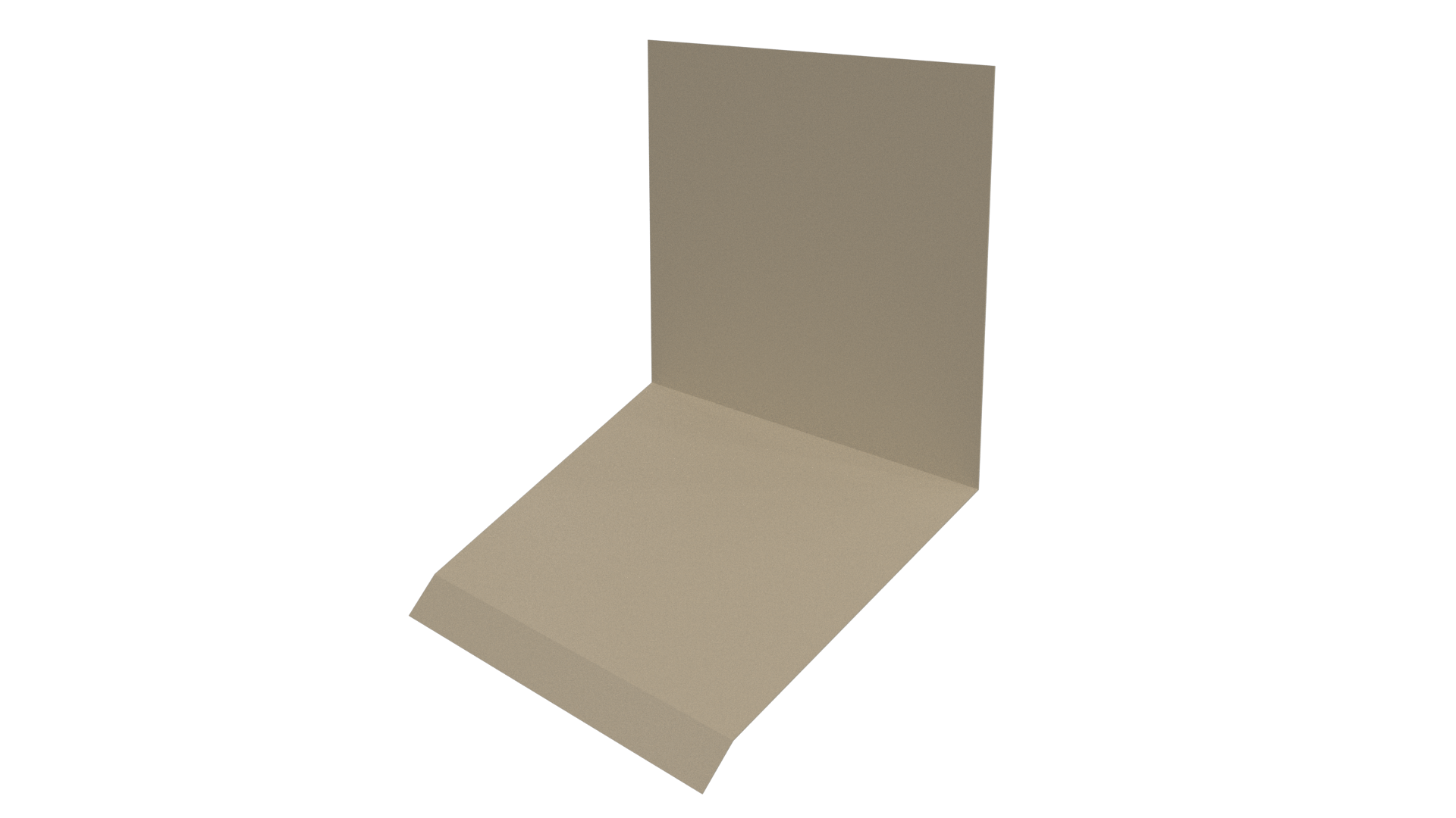 Планка примыкания верхняя к стене фальц 150x130x20 мм, 1015 св. слоновая кость глянцевый