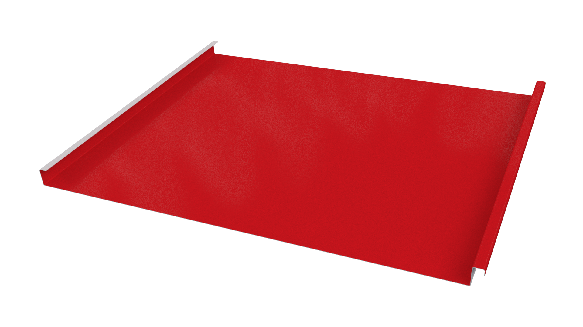 Фальцевая кровля 562/550x0,65 мм, 3020 транспортный красный глянцевый