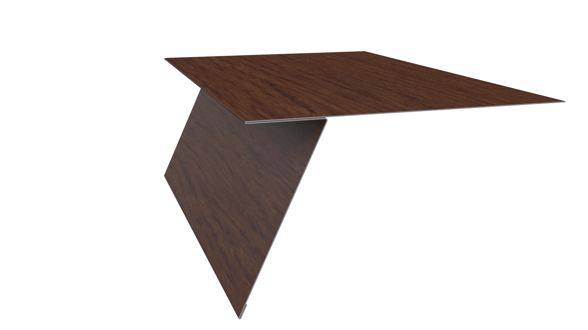 Планка карнизная фальц 130x80 мм, Золотой орех 3D