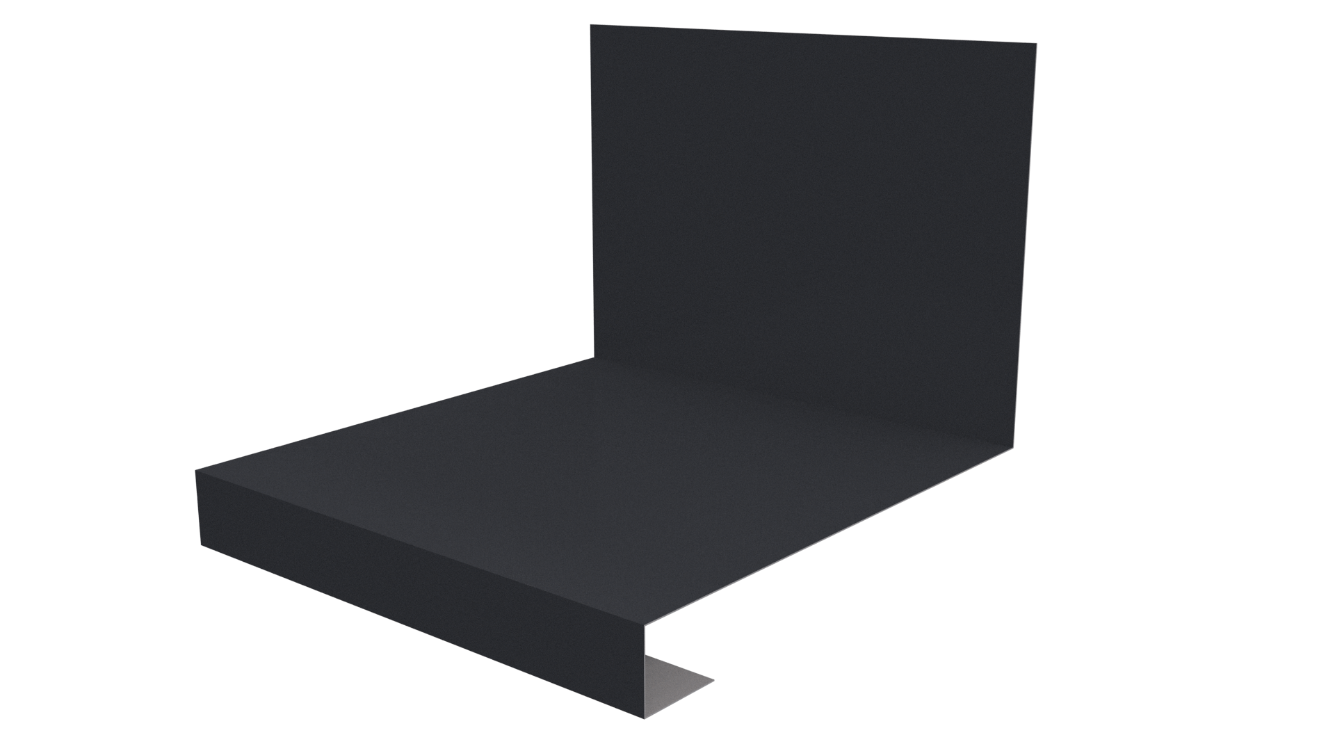Планка примыкания нижняя к трубе фальц 140x200 мм, 7024 графитовый серый глянцевый
