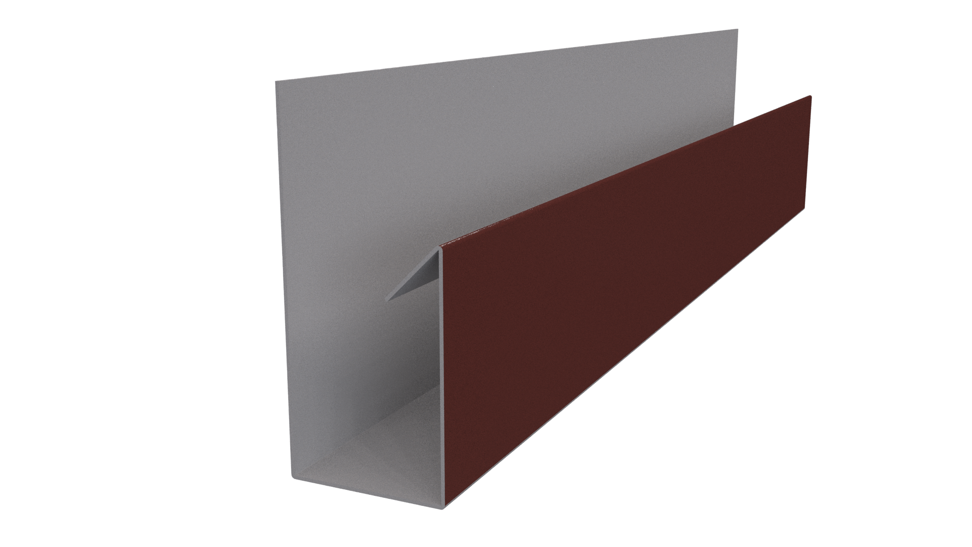 Планка П-образная Блок-хаус 30x30x2000 мм, 3009 оксид красный глянцевый