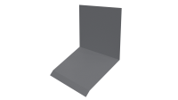 Планка примыкания верхняя к стене фальц 150x130x20 мм, 7040 серое окно глянцевый