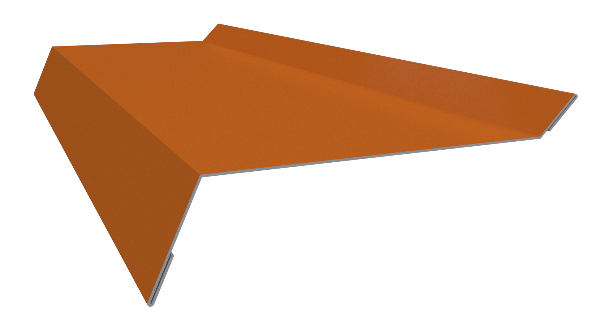 Планка примыкания в штробу 20x60x10 мм, 2011 насыщенный оранжевый глянцевый