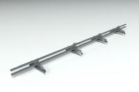 Снегозадержатель PROMO ZN 40x20 (овал) 3,0м Ral 7024 графитовый серый