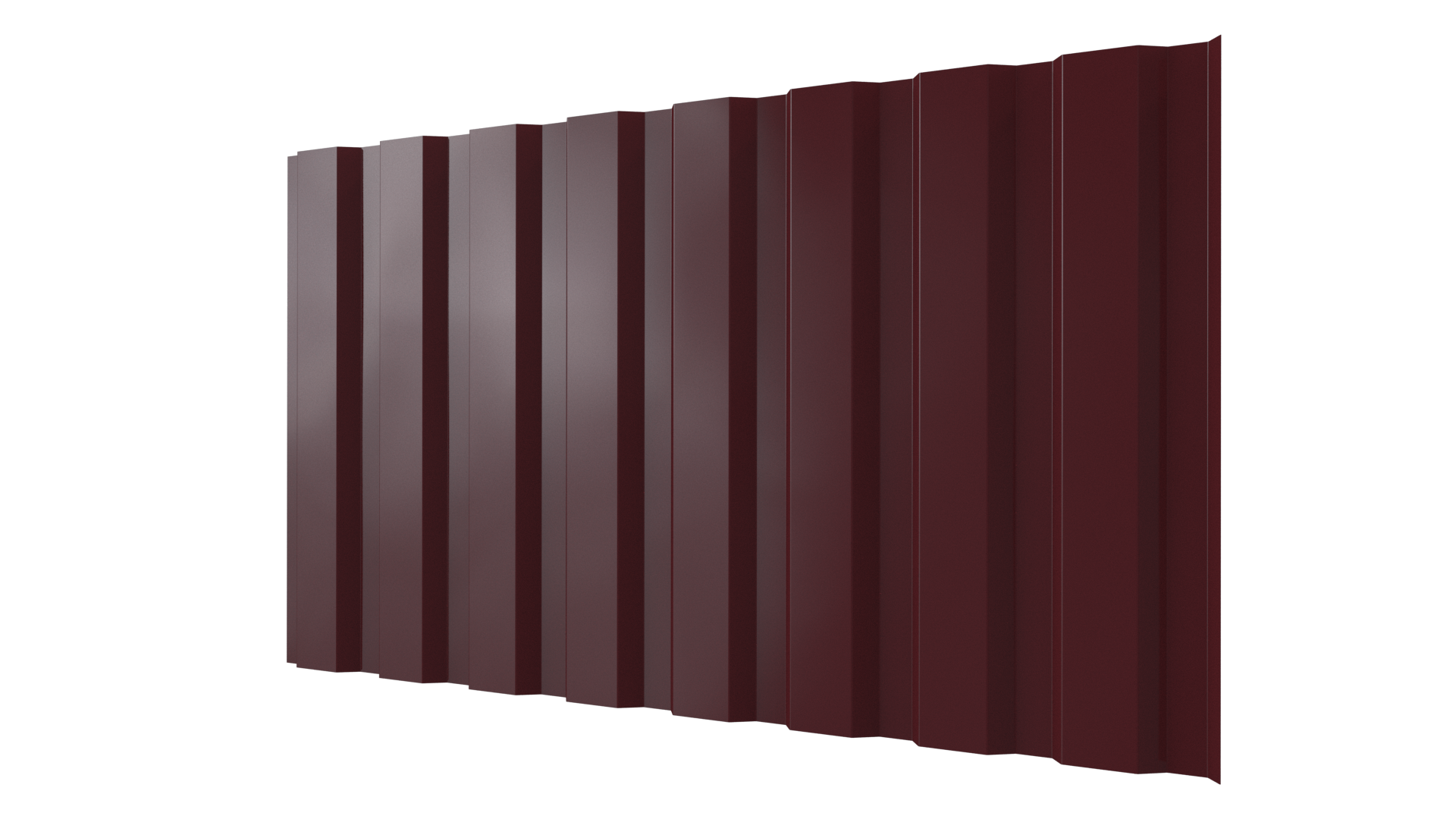 Профнастил С20A 1150/1100x0,3 мм, 3005 винно-красный глянцевый
