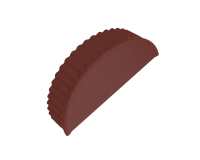 Заглушка конька круглого R110 торцевая, 3009 оксид красный матовый