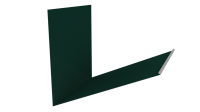 Планка примыкания верхняя к трубе фальц 250x210 мм, 6005 зеленый мох глянцевый