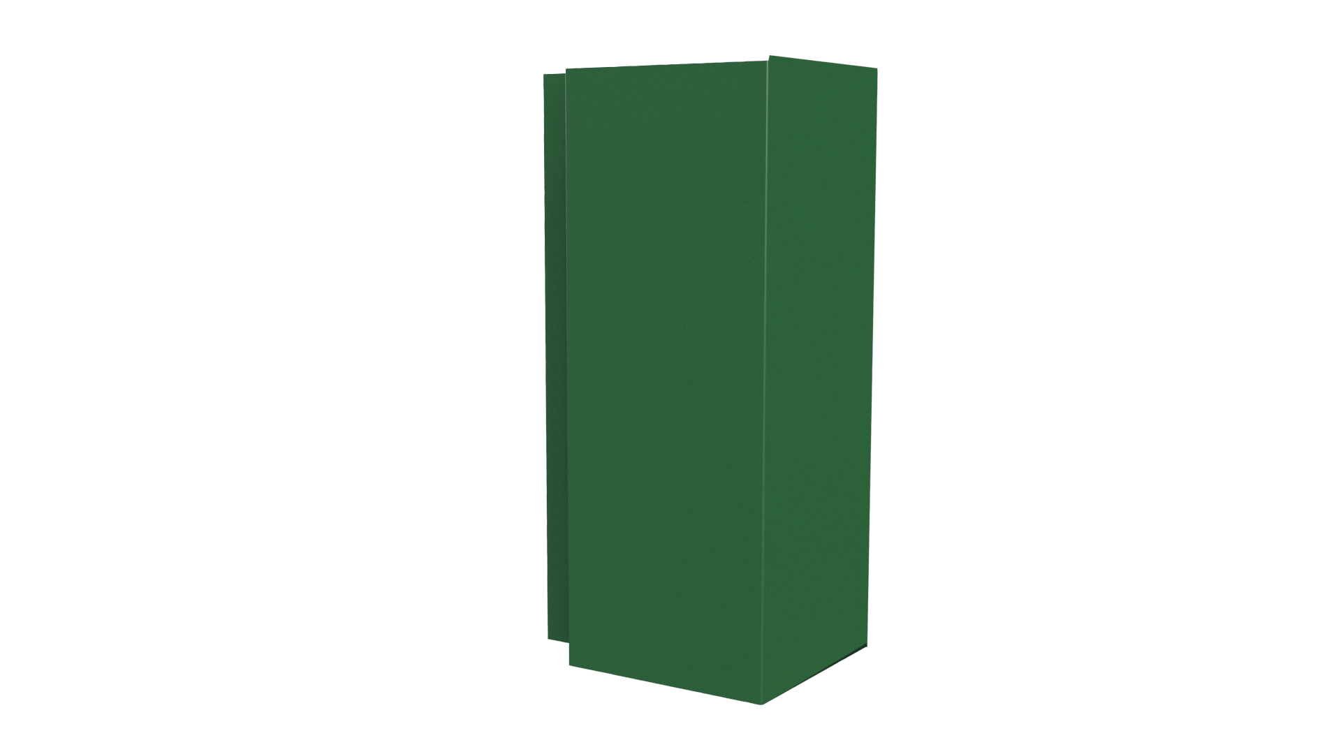 Планка угла наружного сложная 75x75x2000 мм, 6002 лиственно-зеленый глянцевый