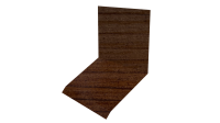 Планка примыкания верхняя к стене фальц 150x130x20 мм, Золотой орех 3D