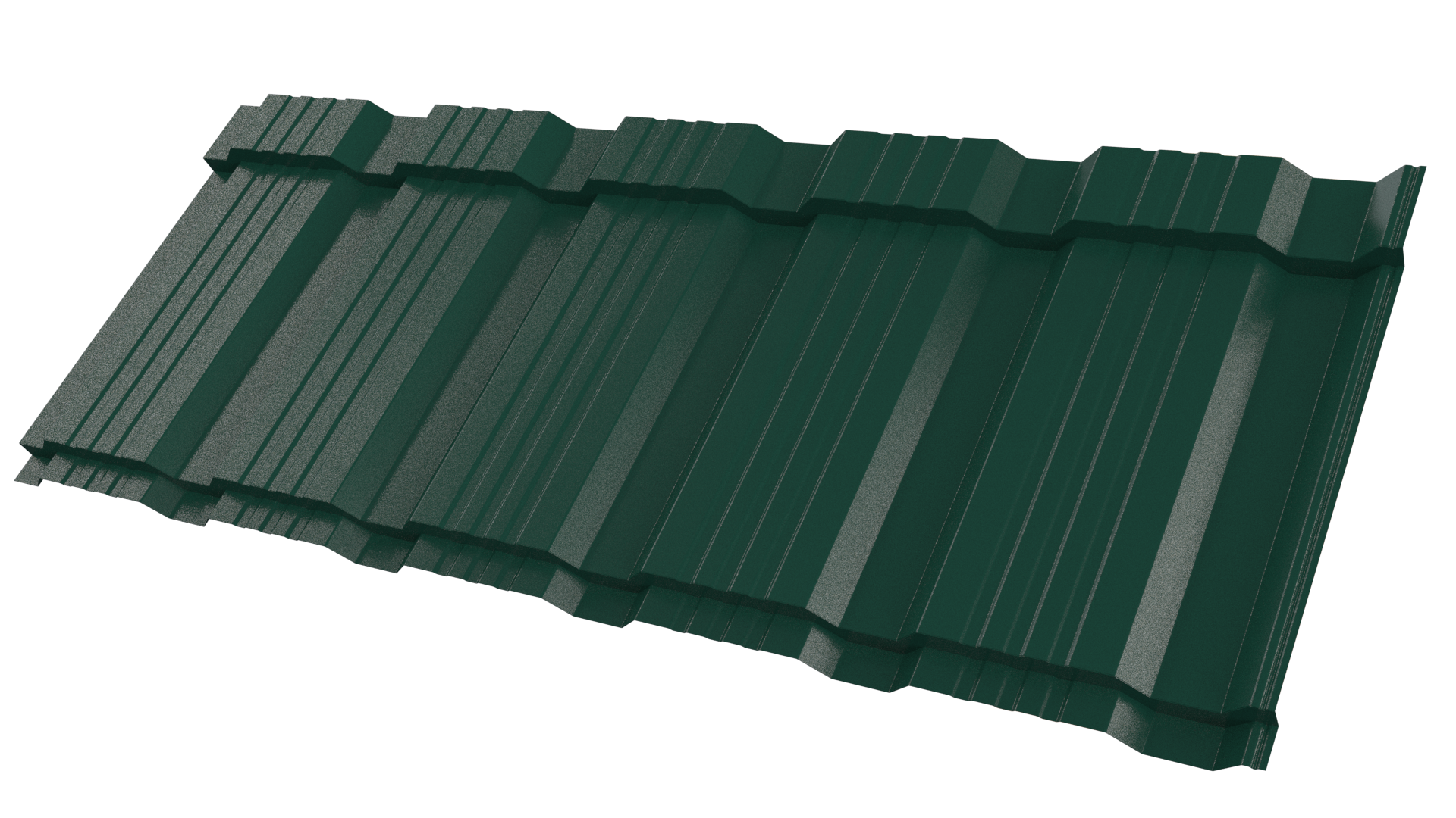 Металлочерепица Каскад 1195/1130x0,5 мм, 6005 зеленый мох глянцевый