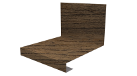 Планка примыкания нижняя к трубе фальц 140x200 мм, Дуб Сантана 3D