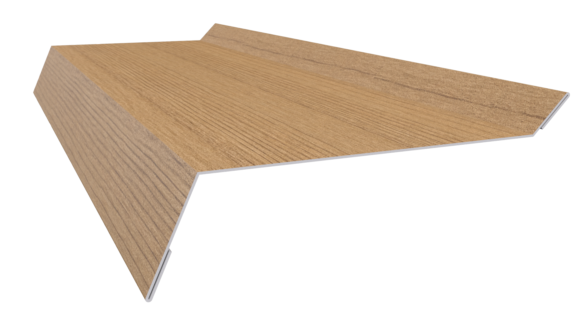 Планка примыкания в штробу 20x60x10 мм, Орех 3D