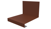 Планка примыкания нижняя к трубе фальц 140x200 мм, 8004 медно-коричневый матовый