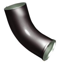 Колено стока 90 мм, 8017 шоколадно-коричневый