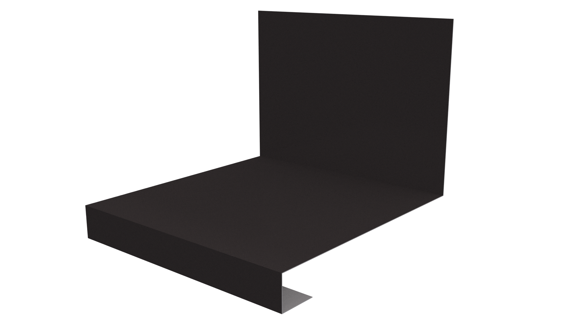Планка примыкания нижняя к трубе фальц 140x200 мм, 8019 серо-коричневый глянцевый