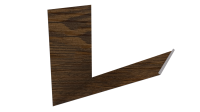 Планка примыкания верхняя к трубе фальц 250x210 мм, Дуб Локарно 3D