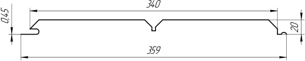 Металлосайдинг Евробрус 359/340x0,5 мм, 6005 зеленый мох матовый