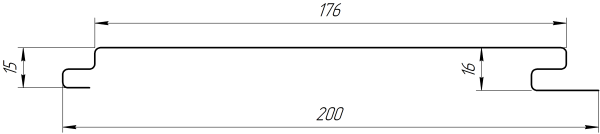 Лайн Про Плоскость 200/176x0,45 мм, 7024 графитовый серый матовый