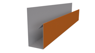 Планка П-образная 30x20x2000 мм, 2011 насыщенный оранжевый глянцевый