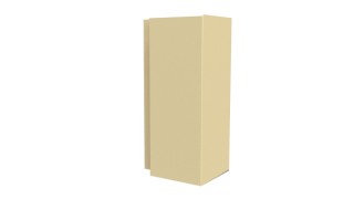 Планка угла наружного сложная Блок-хаус 110x110x2000 мм, 1014 слоновая кость глянцевый