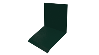 Планка примыкания верхняя к стене фальц 150x130x20 мм, 6005 зеленый мох глянцевый