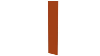 Крепежная планка 10x40x10 мм, 2004 оранжевый глянцевый