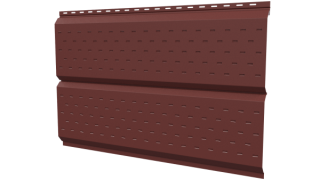 Софит Л-брус перфорированный 264/241x0,5 мм, 3009 оксид красный матовый