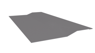 Планка крепёжная фальц 50x17x29 мм, 7004 сигнальный серый глянцевый