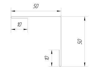 Планка угла наружного 50x50x2000 мм, Античный дуб 3D