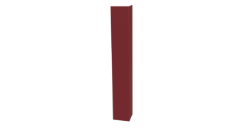 Планка угла наружного 30x30x2000 мм, 3011 коричнево-красный глянцевый