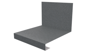 Планка примыкания нижняя к трубе фальц 140x200 мм, цинк