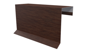 Планка торцевая фальц 65x97 мм, Античный дуб 3D