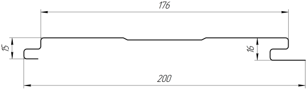 Лайн Про Изгиб 200/176x0,4 мм, 3009 оксид красный глянцевый