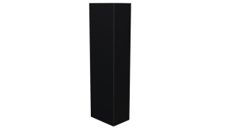 Стойка 40x60x40 мм, 9005 черный янтарь матовый