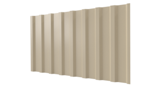 Профнастил С20B 1150/1100x0,7 мм, 1015 св. слоновая кость глянцевый