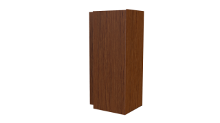 Планка угла наружного сложная Блок-хаус 110x110x2000 мм, Золотой орех 3D