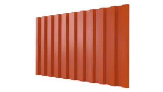 Профнастил С21 1051/1000x0,4 мм, 2004 оранжевый глянцевый
