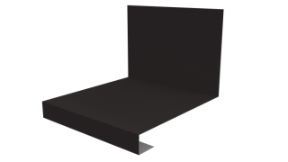 Планка примыкания нижняя к трубе фальц 140x200 мм, 8019 серо-коричневый глянцевый
