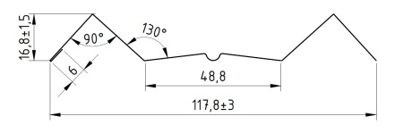 Штакетник М-образный Престиж 118x0,5 мм, 7047 телегрей 4 глянцевый