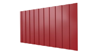 Профнастил С8 1200/1150x0,65 мм, 3020 транспортный красный глянцевый